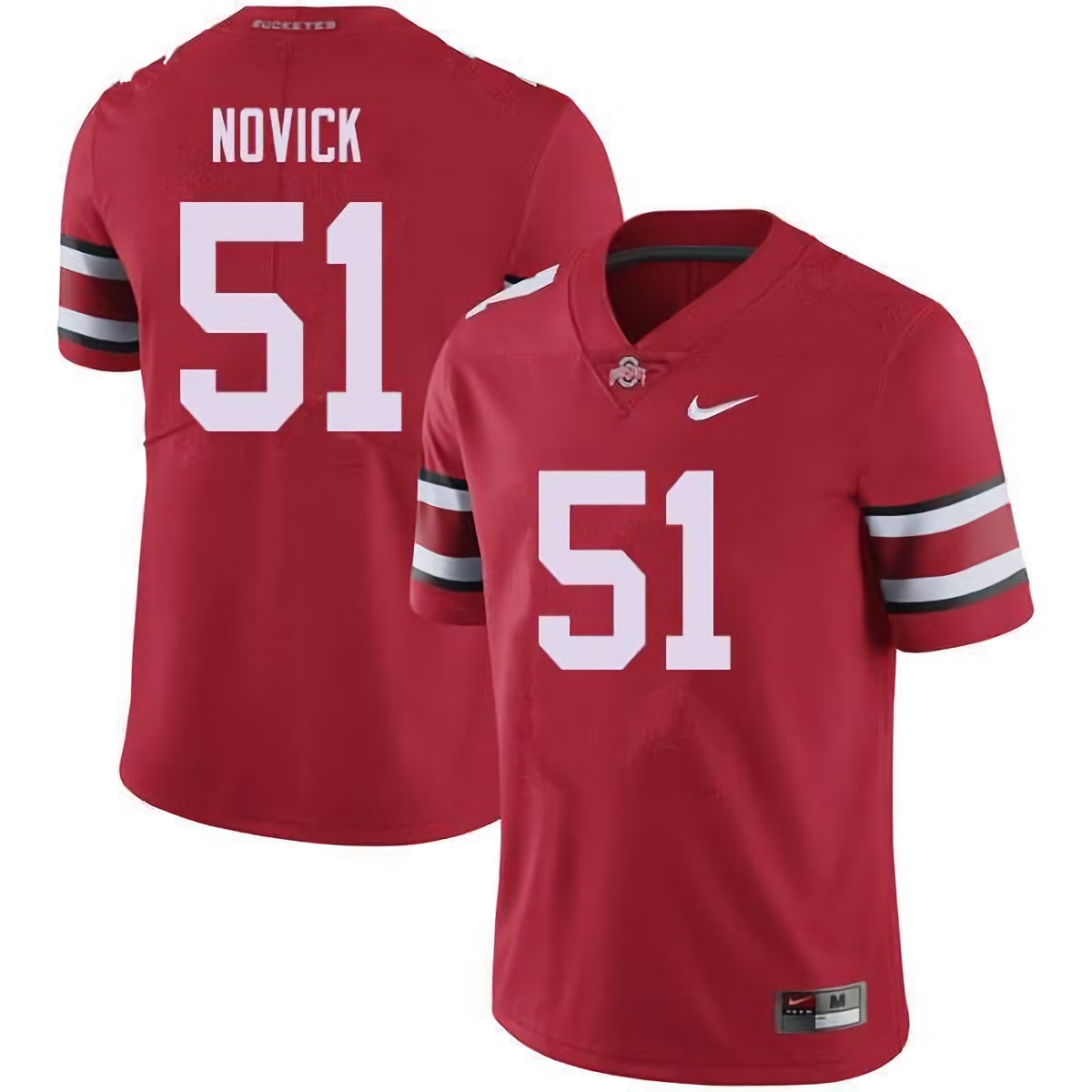 Brett Novick Ohio State Buckeyes Men's NCAA #51 Nike Red College Stitched Football Jersey XKT8556MU